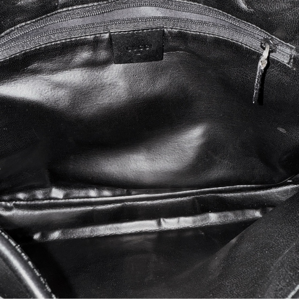Gucci by Tom Ford Jackie Black Leather Minimalist Shoulder Bag Vintage 90s - Picture 6 of 8